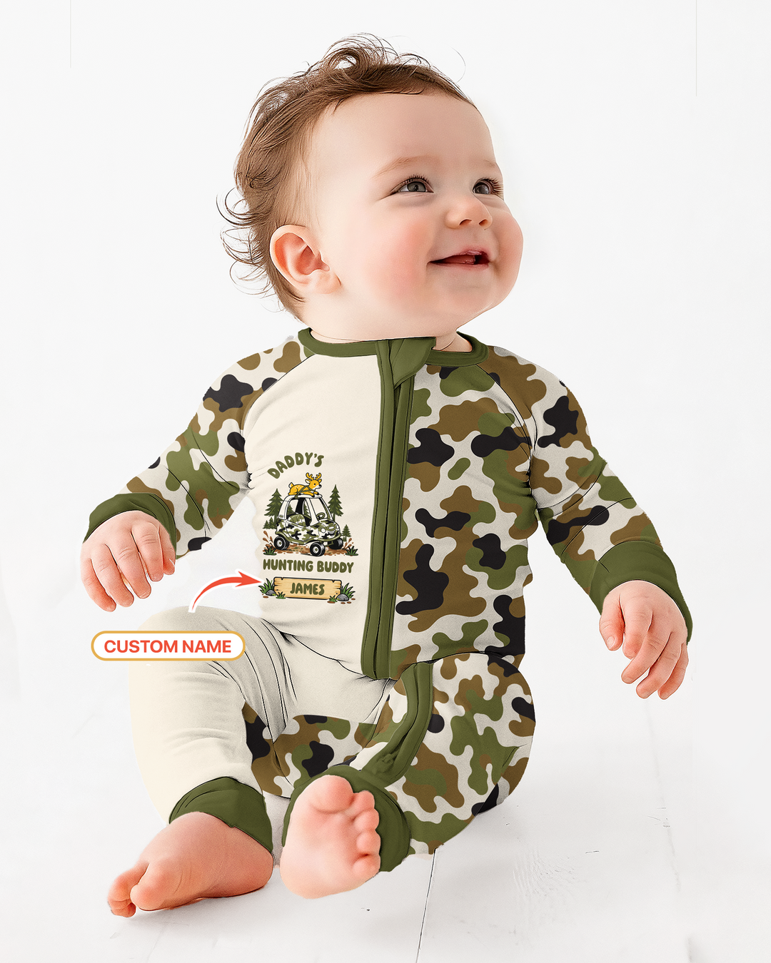 Custom Name Daddy's Hunting Buddy Bamboo Convertible Zippy