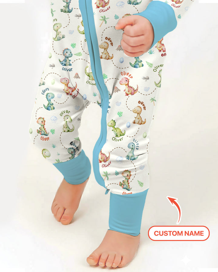 Personalized Dino Friends Bamboo Convertible Zippy