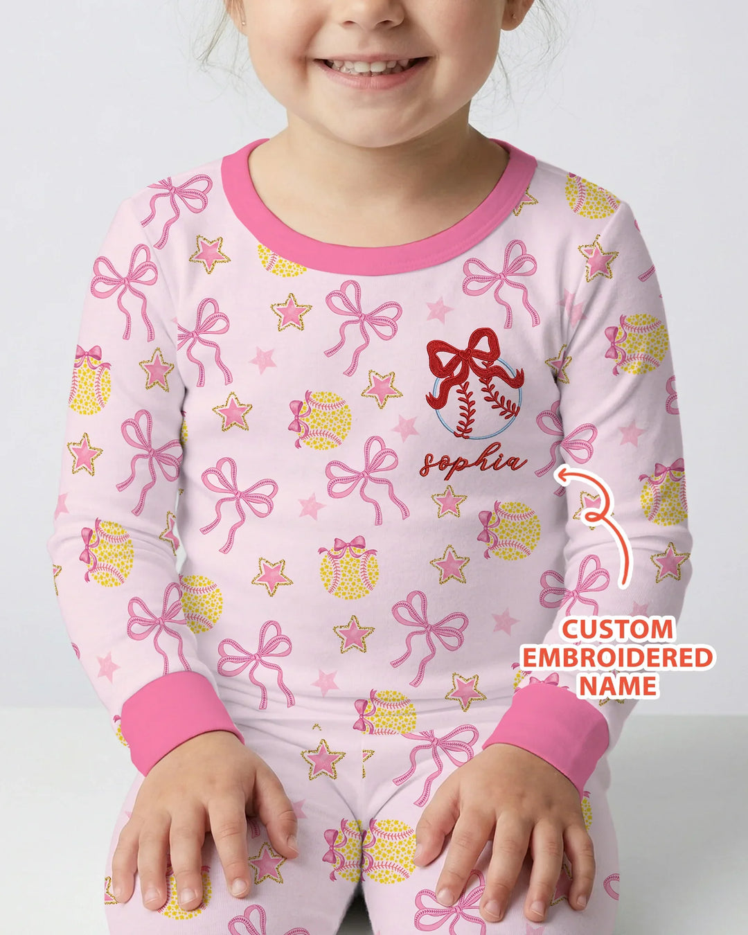 Zweiteiliges Langarm-Pyjama-Set mit Sommerfrüchten