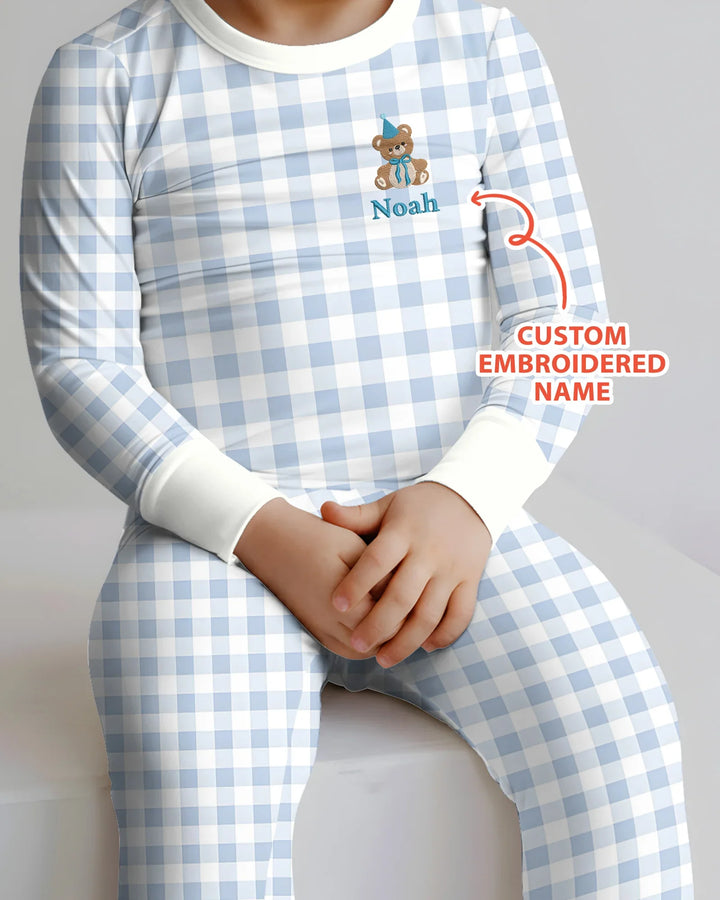 Zweiteiliges Langarm-Pyjama-Set mit Sommerfrüchten