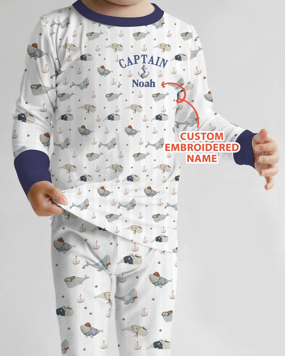 Zweiteiliges Langarm-Pyjama-Set mit Sommerfrüchten
