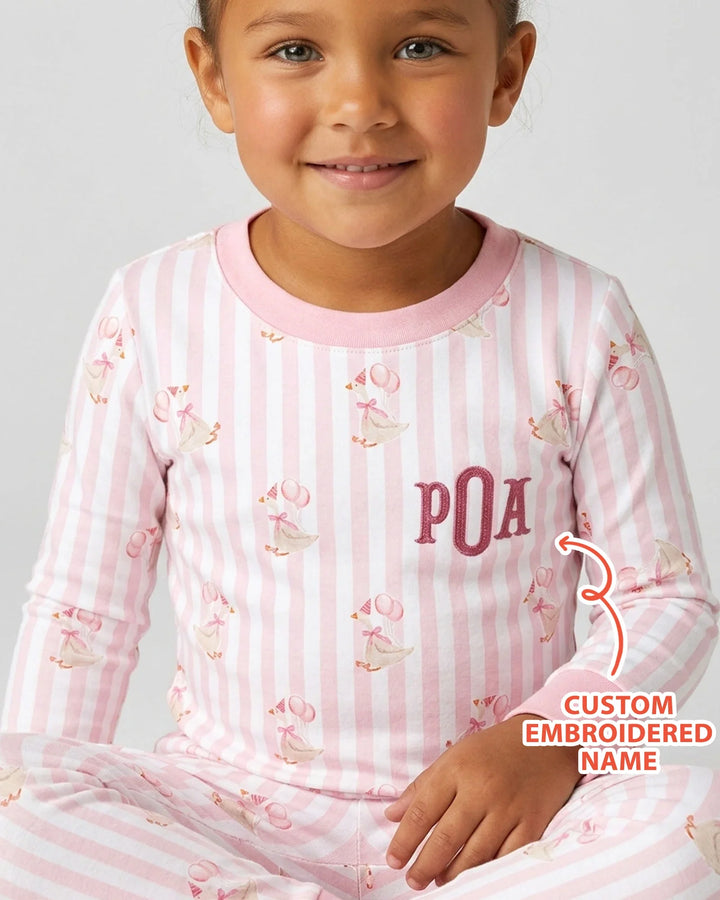 Zweiteiliges Langarm-Pyjama-Set mit Sommerfrüchten