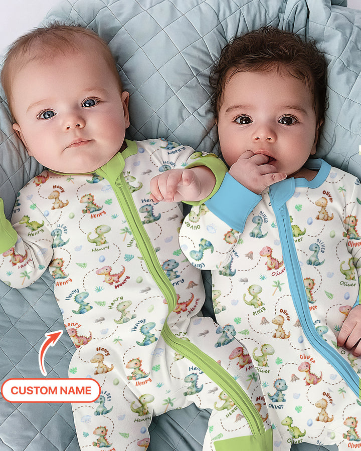 Personalized Dino Friends Bamboo Convertible Zippy