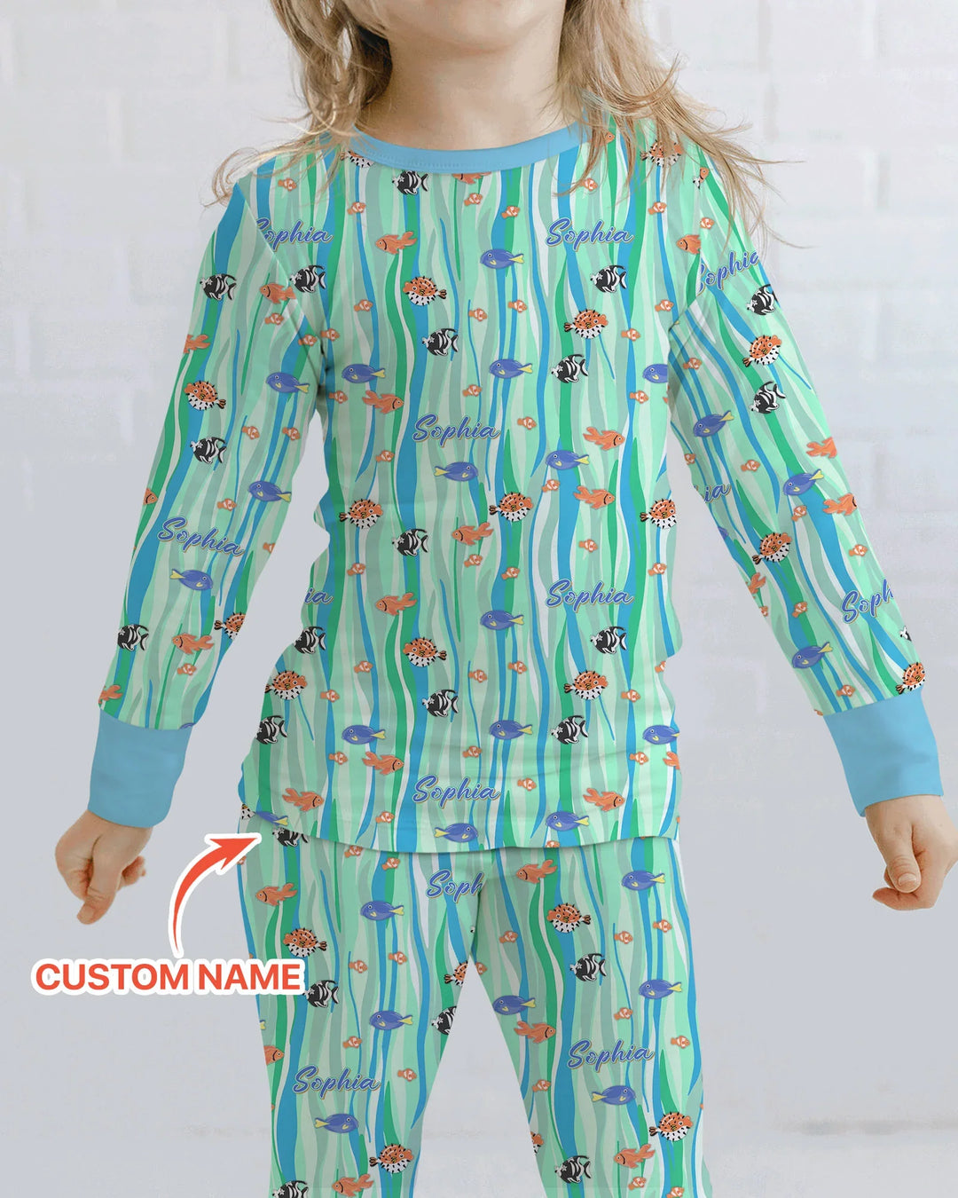 Zweiteiliges Langarm-Pyjama-Set mit Sommerfrüchten