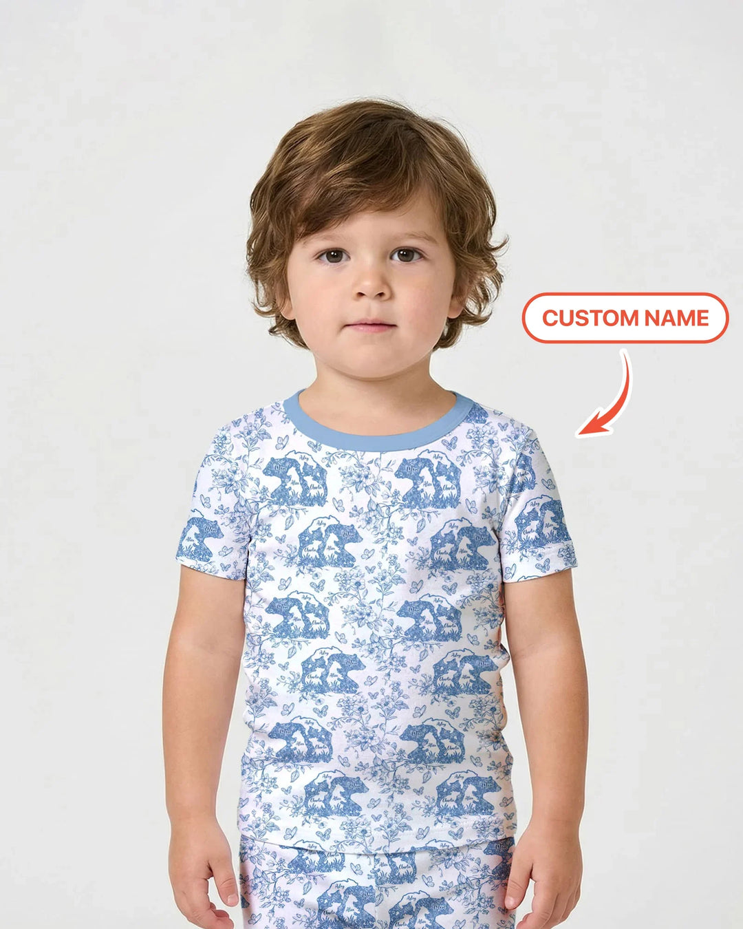 Zweiteiliges Pyjama-Set mit kurzen Ärmeln und Shorts im Sommer-Design