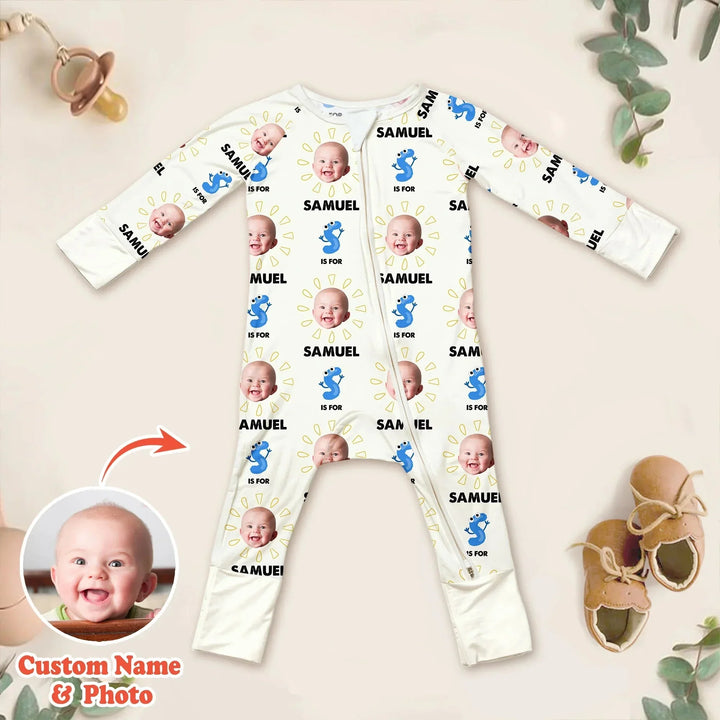 Alphabet Custom Face Baby Convertible Zippy , Alphabet Custom Face Baby Convertible Zippy - 0-3M