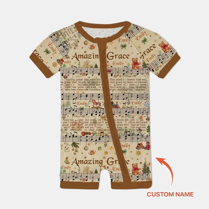 Amazing Grace Custom Name Shorty Zippy , Amazing Grace Custom Name Shorty Zippy - 0-3M