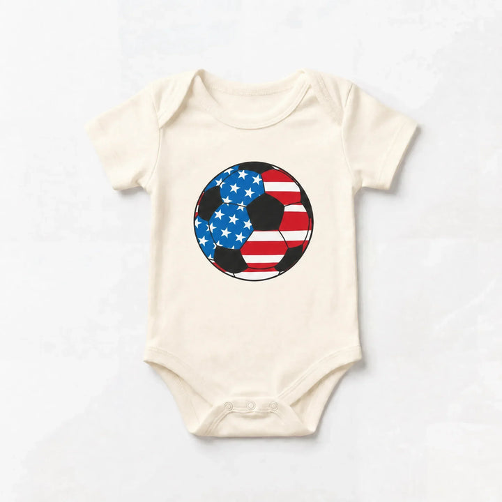 Patriotic Soccer Ball Bamboo Bodysuit