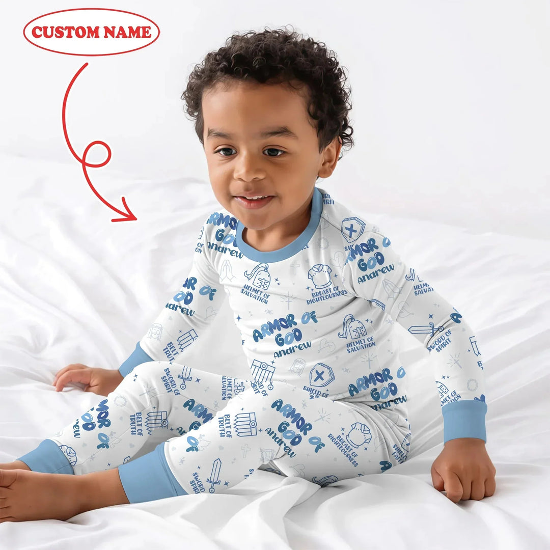 Armor of God Two Piece Long Sleeve Pajama Set , Armor of God Two Piece Long Sleeve Pajama Set - 12-18M