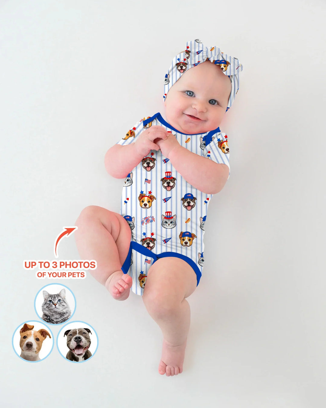 Gerippte Babykleidung mit individuellem Foto - Weich &amp; Skizzenhaft