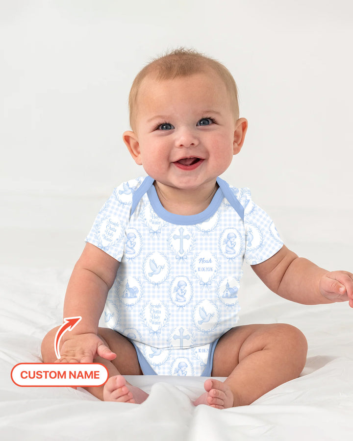 Gerippte Babykleidung mit individuellem Foto - Weich &amp; Skizzenhaft