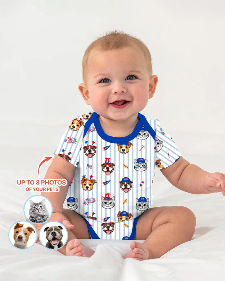 Gerippte Babykleidung mit individuellem Foto - Weich &amp; Skizzenhaft