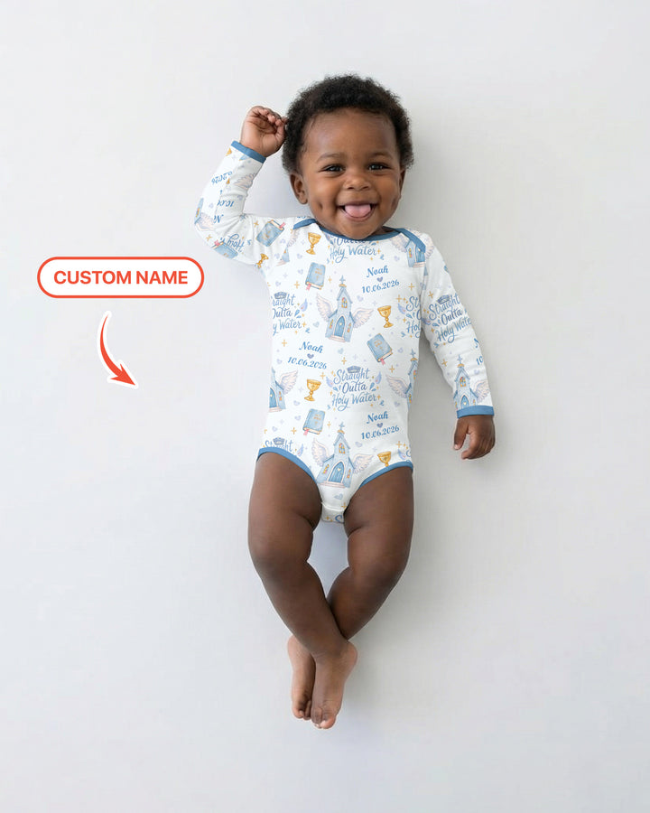 Gerippte Babykleidung mit individuellem Foto - Weich &amp; Skizzenhaft