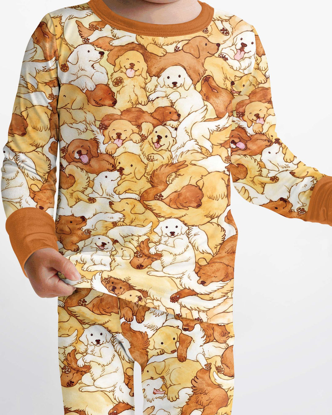 Puppy Pile Bamboo Two Piece Long Sleeve Pajama Set