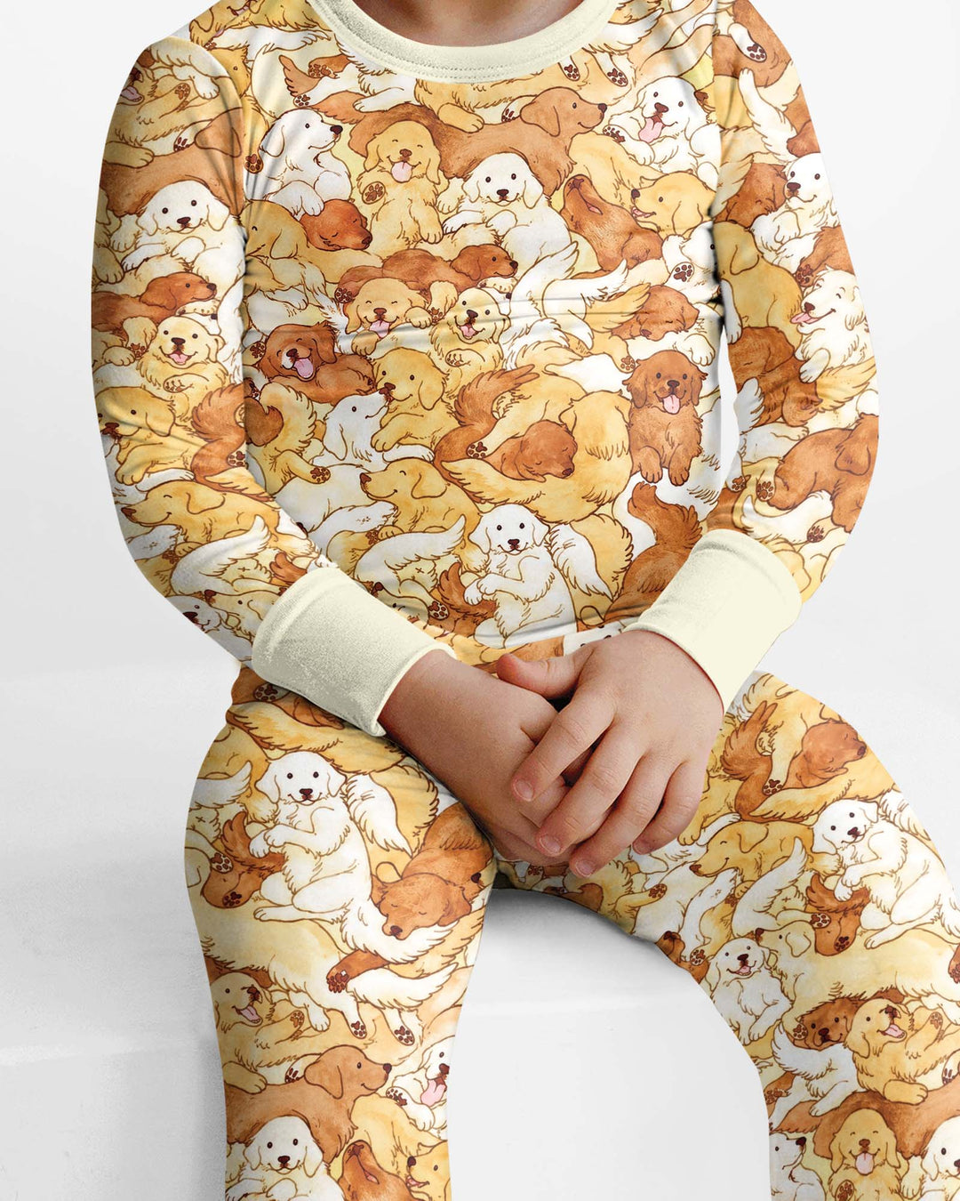 Puppy Pile Bamboo Two Piece Long Sleeve Pajama Set