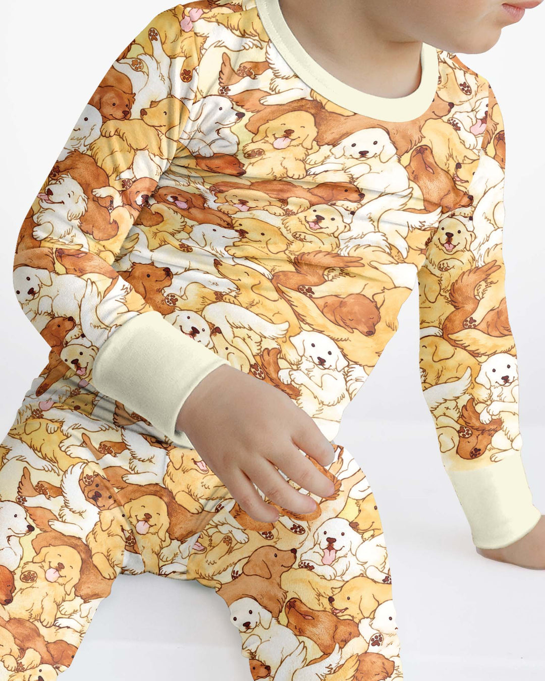 Puppy Pile Bamboo Two Piece Long Sleeve Pajama Set