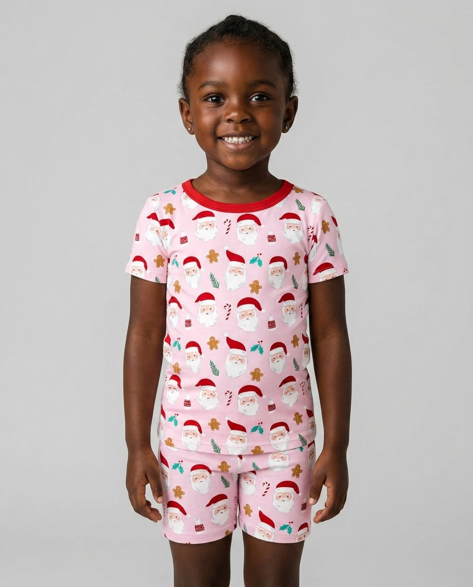 Template Zweiteiliges Pyjama-Set mit kurzen Ärmeln und Shorts