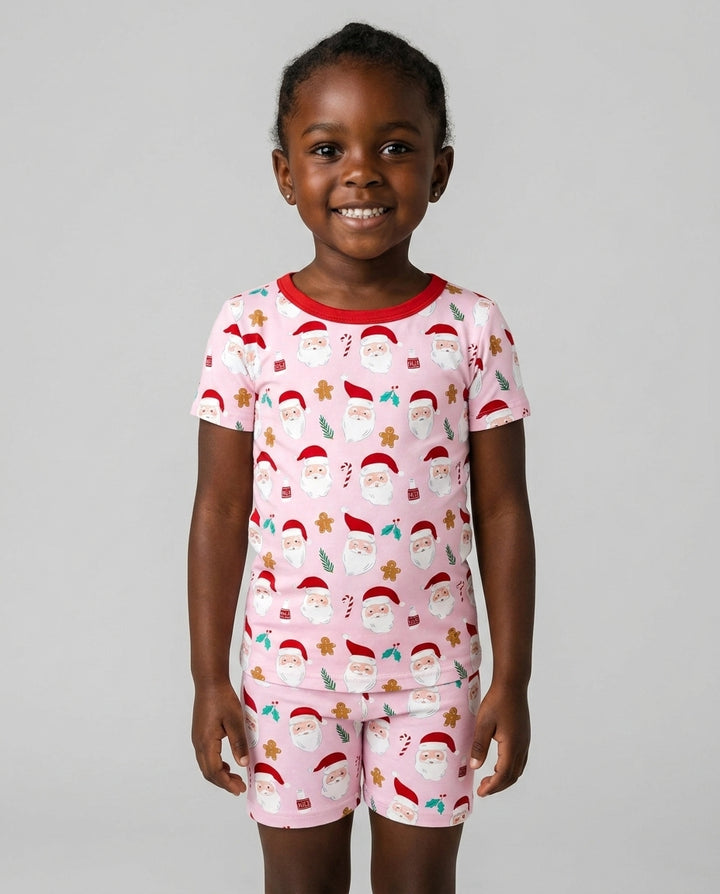 Template Zweiteiliges Pyjama-Set mit kurzen Ärmeln und Shorts