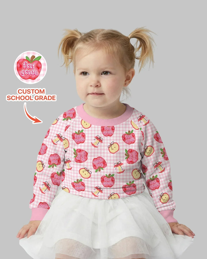 Custom School Grade Apple Days Bamboo Crewneck Sweatshirt
