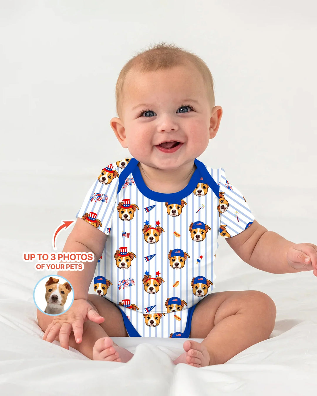 Gerippte Babykleidung mit individuellem Foto - Weich &amp; Skizzenhaft