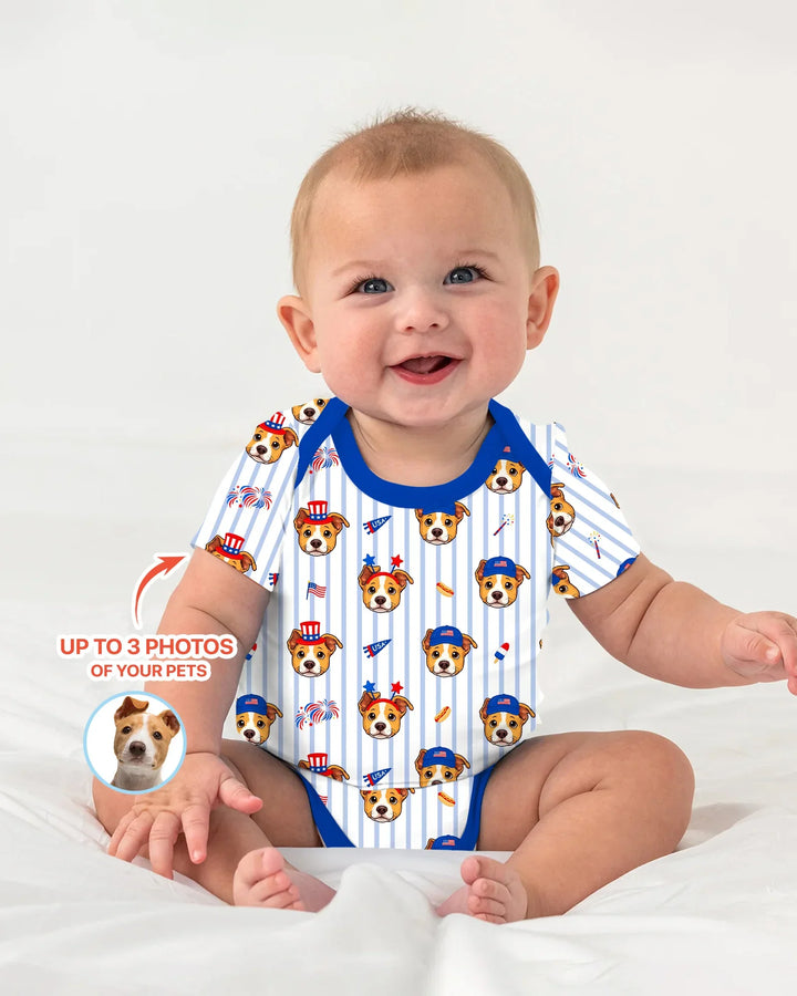 Gerippte Babykleidung mit individuellem Foto - Weich &amp; Skizzenhaft