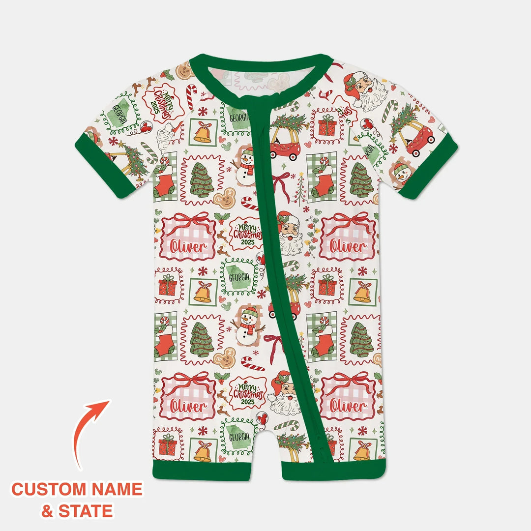 The Little Retro Dreamer Merry Christmas 2025 Shorty Zippy , The Little Retro Dreamer Merry Christmas 2025 Shorty Zippy - 0-3M