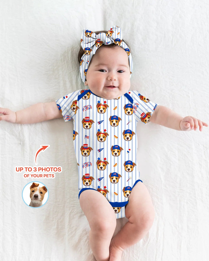 Gerippte Babykleidung mit individuellem Foto - Weich &amp; Skizzenhaft