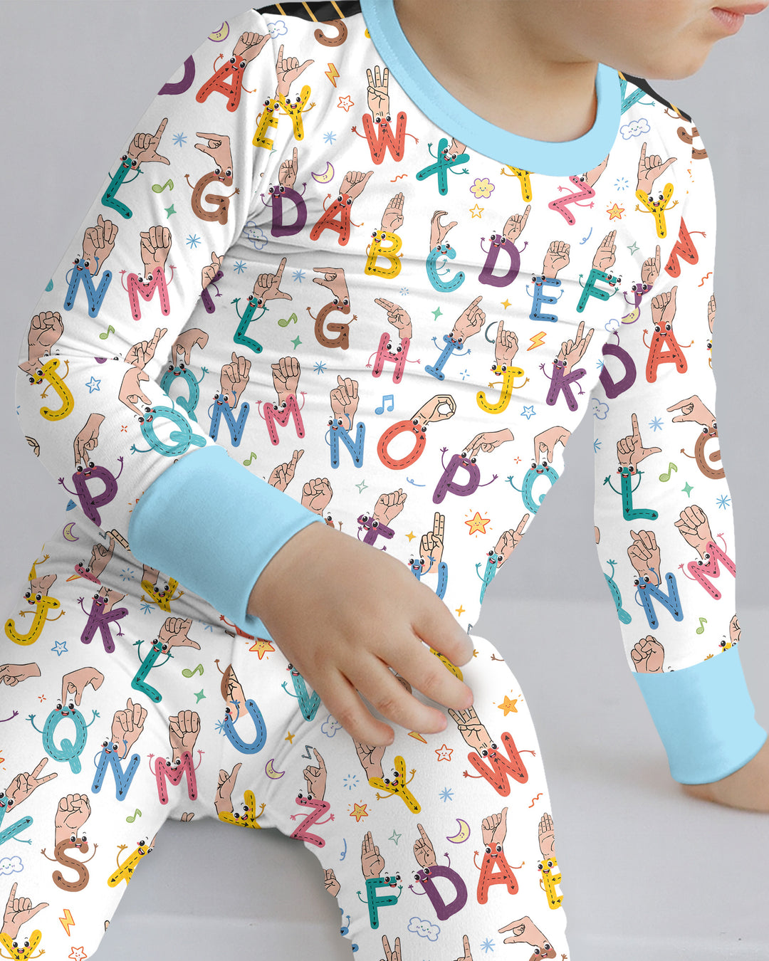 Love Needs No Words Bamboo Two Piece Long Sleeve Pajama Set