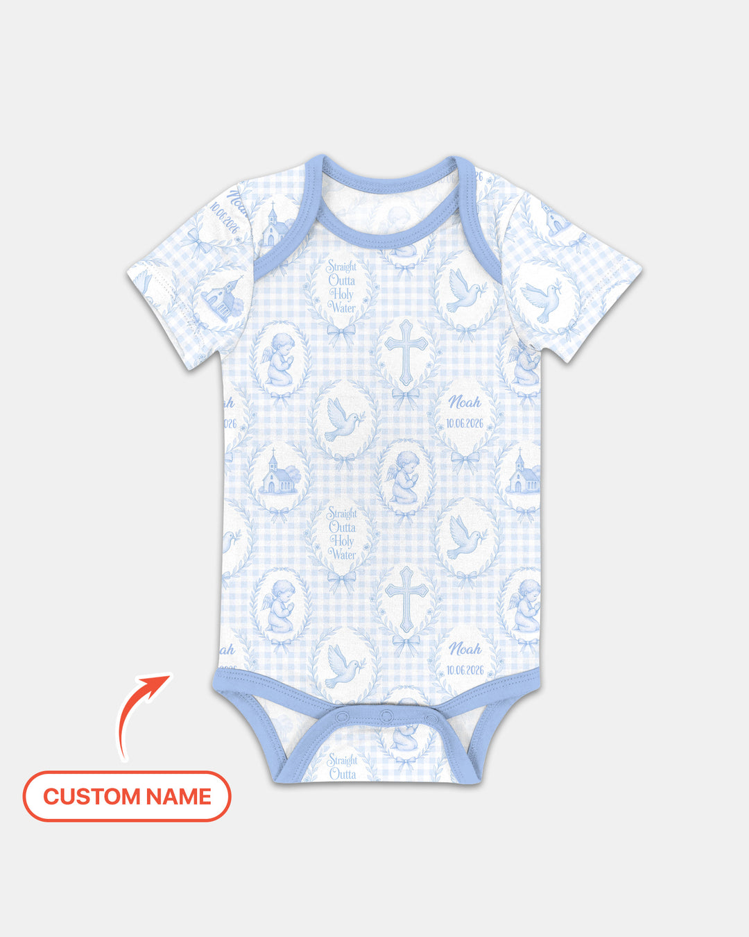 Gerippte Babykleidung mit individuellem Foto - Weich &amp; Skizzenhaft