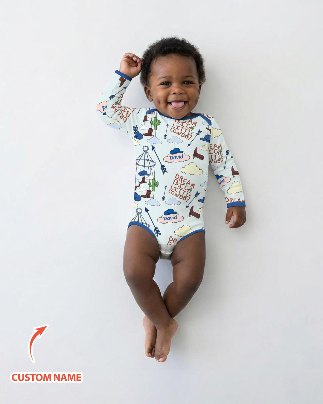 Gerippte Babykleidung mit individuellem Foto - Weich &amp; Skizzenhaft