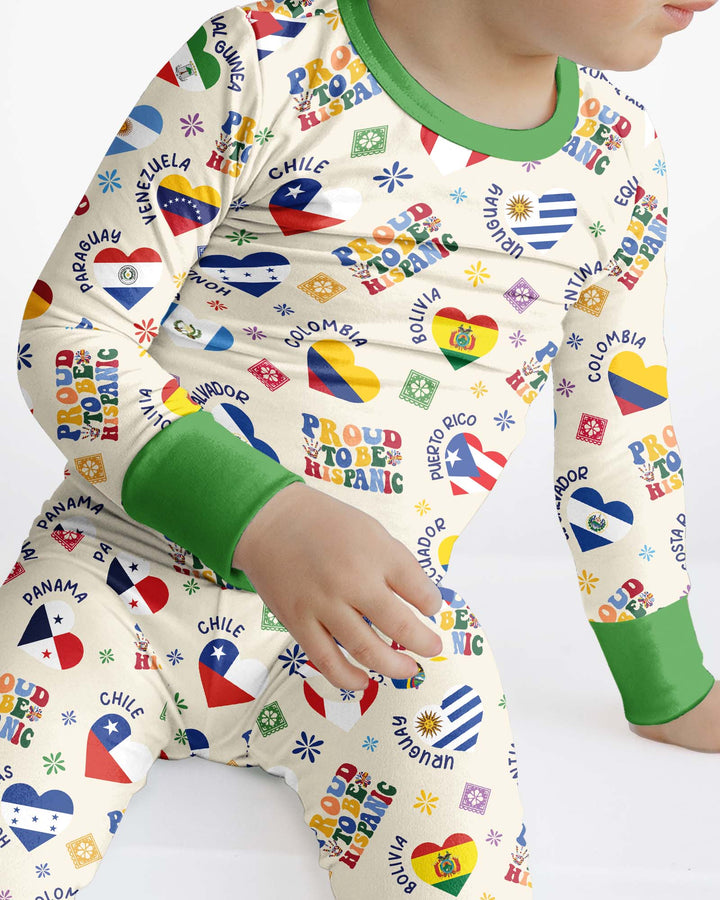 Proud To Be Hispanic Bamboo Two Piece Long Sleeve Pajama Set