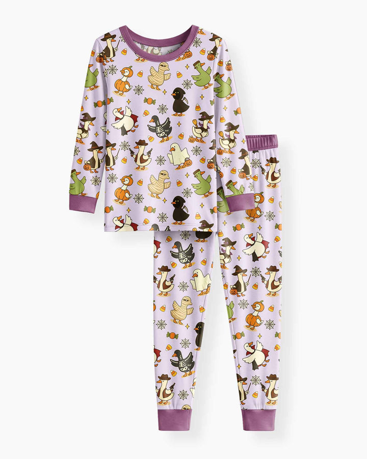 Zweiteiliges Langarm-Pyjama-Set mit Sommerfrüchten