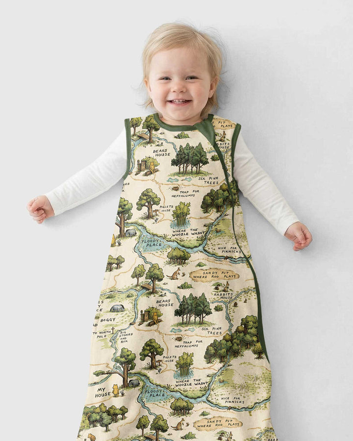 Classic Bear Maps Bamboo Sleep Bag