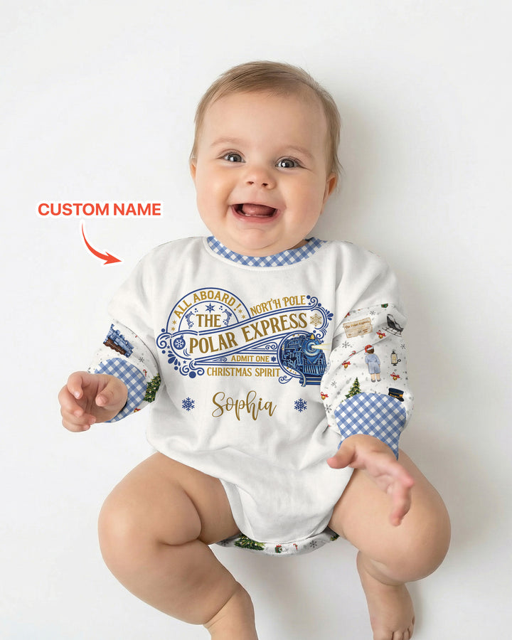Custom Name North Pole Adventure Bamboo Bubble Romper