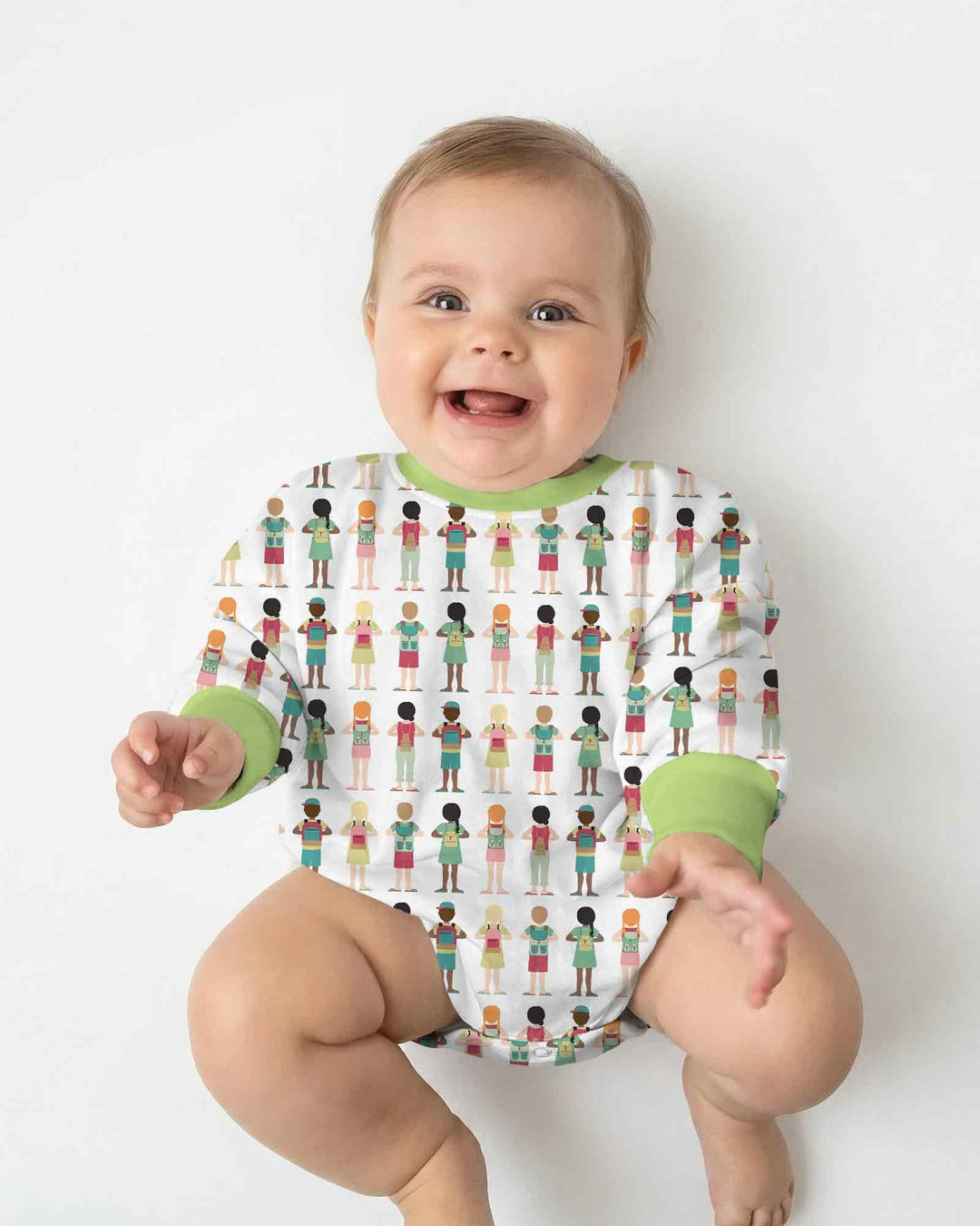 Gerippte Babykleidung mit individuellem Foto - Weich &amp; Skizzenhaft