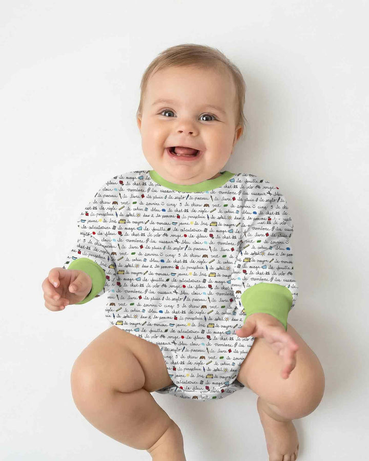 French Classroom Notes Bamboo Bubble Romper
