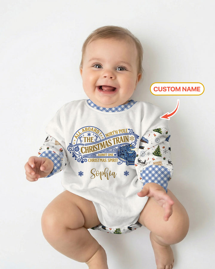 Custom Name North Pole Adventure Bamboo Bubble Romper
