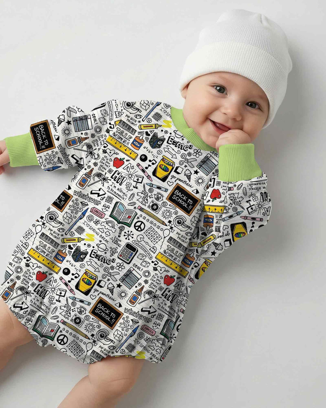 Gerippte Babykleidung mit individuellem Foto - Weich &amp; Skizzenhaft