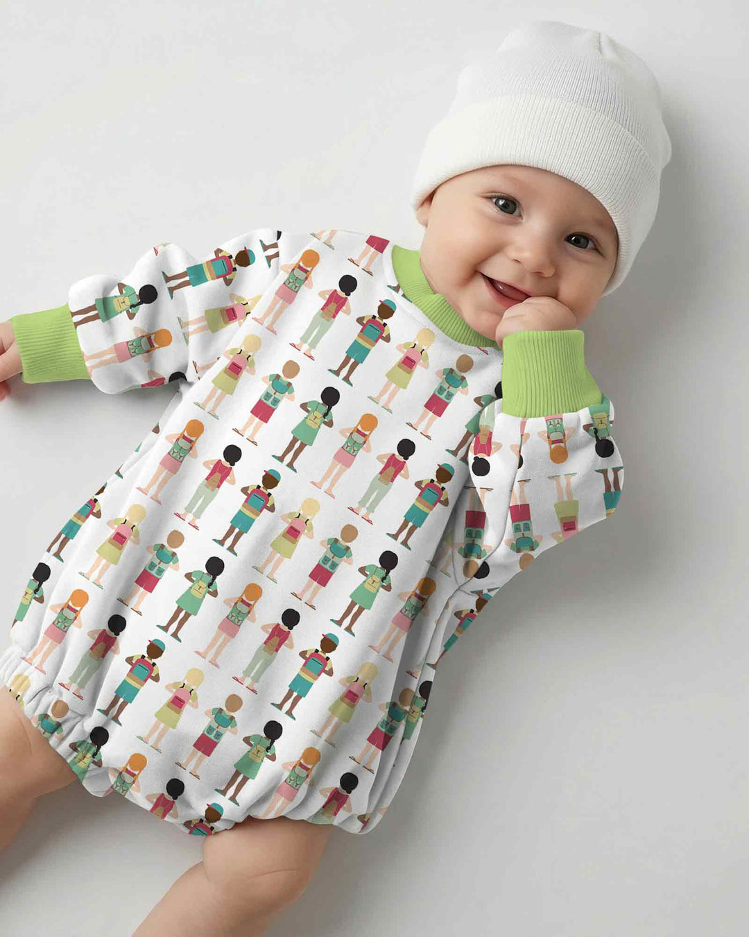 Gerippte Babykleidung mit individuellem Foto - Weich &amp; Skizzenhaft