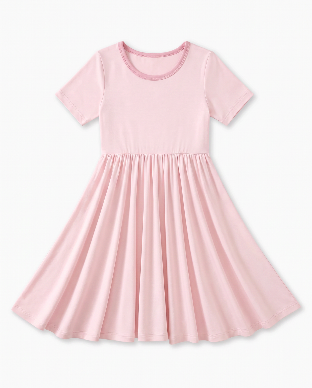 Solid Color Bamboo Twirl Dress