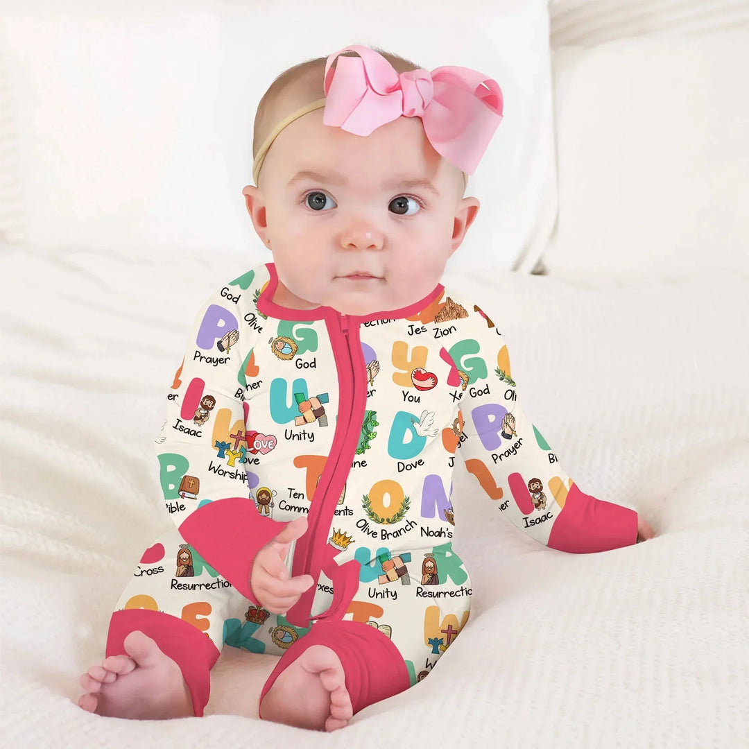 Biblical Alphabet Convertible Zippy , Biblical Alphabet Convertible Zippy - 0-3M / Teal