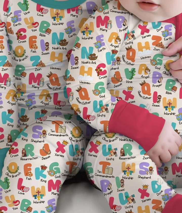 Biblical Alphabet Convertible Zippy , Biblical Alphabet Convertible Zippy - 0-3M / Teal