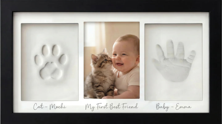 Baby Hand- & Fußabdruck Erinnerungsrahmen Duo