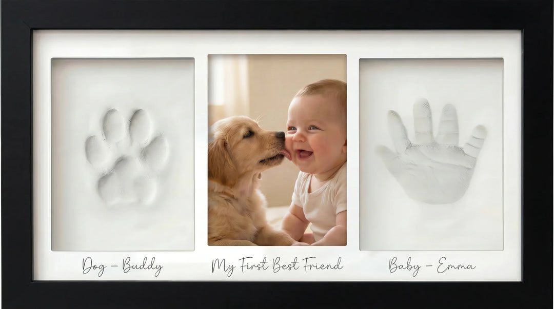 Baby Hand- & Fußabdruck Erinnerungsrahmen Duo