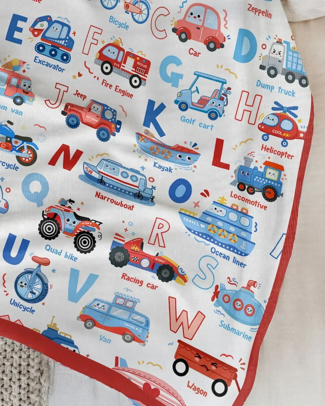 Patriotic Construction Bamboo Blanket