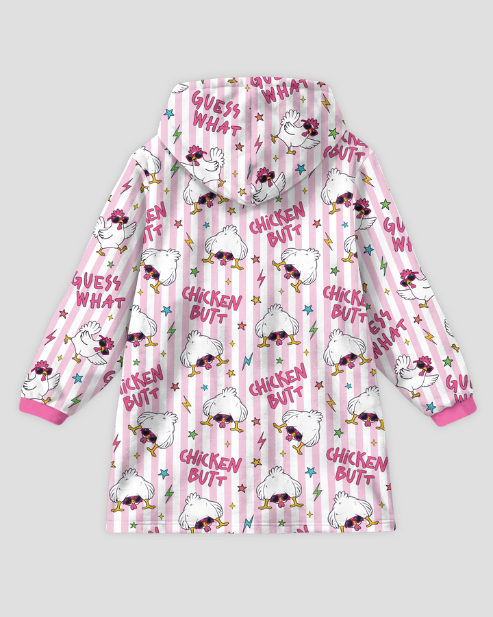 Guess What Chicken Butt! Bamboo Blanket Hoodie