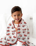 Construction Trucks Loads of Love Bamboo Blanket