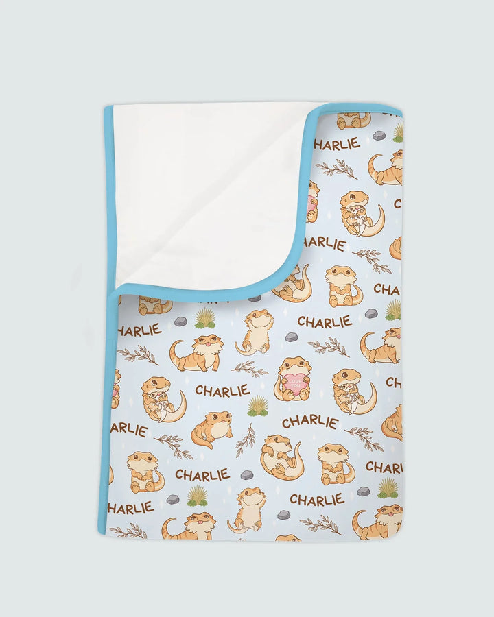 Custom Name Clueless Beardie Bamboo Blanket