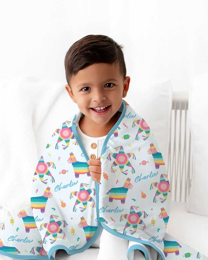 Custom Name Smash the Pinata Bamboo Blanket