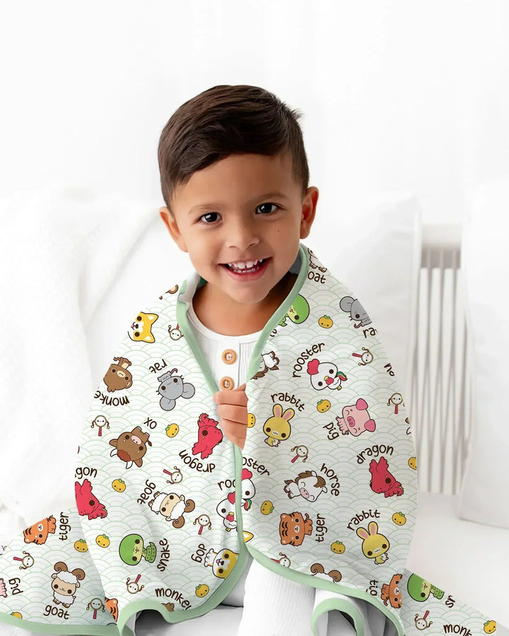 Kawaii Zodiac Bamboo Blanket